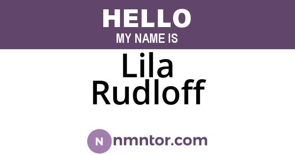 Lila Rudloff