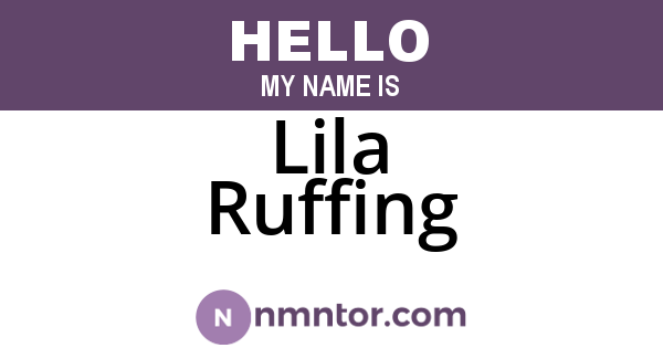 Lila Ruffing