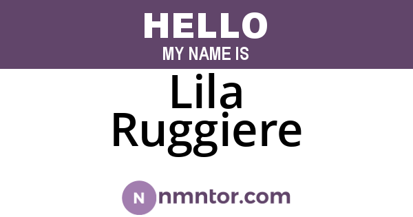 Lila Ruggiere