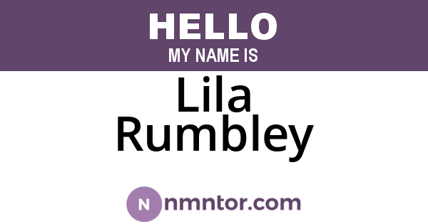Lila Rumbley