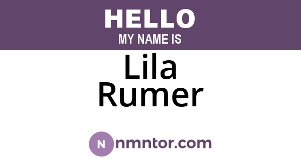 Lila Rumer
