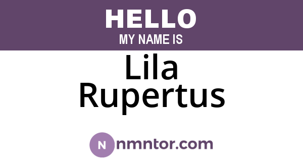 Lila Rupertus