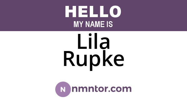 Lila Rupke