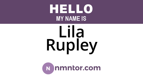 Lila Rupley