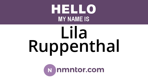 Lila Ruppenthal