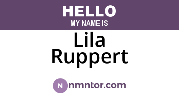 Lila Ruppert