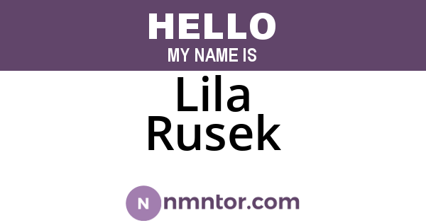 Lila Rusek