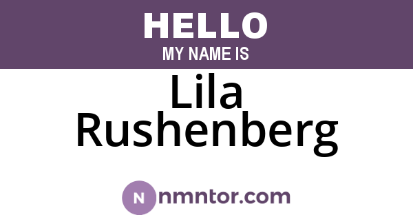 Lila Rushenberg