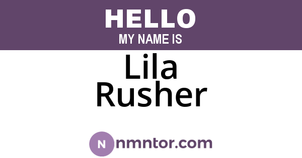 Lila Rusher