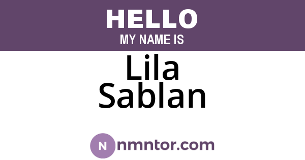 Lila Sablan