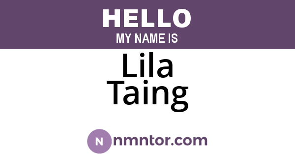 Lila Taing