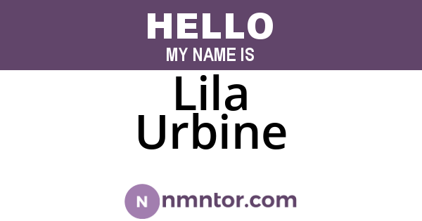 Lila Urbine