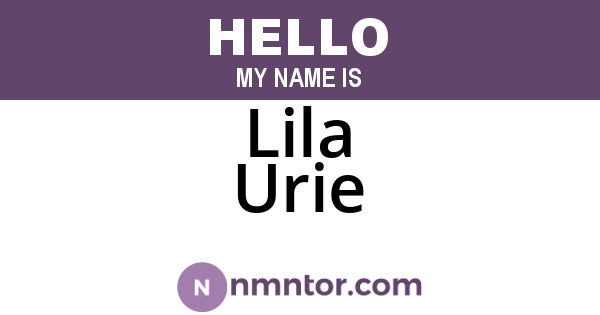 Lila Urie