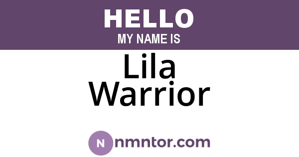 Lila Warrior