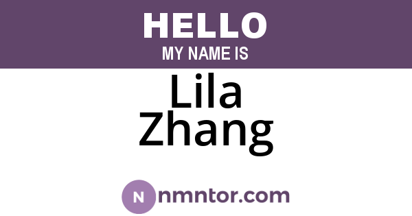 Lila Zhang