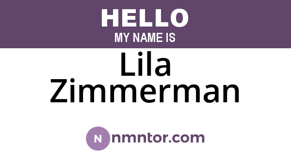 Lila Zimmerman