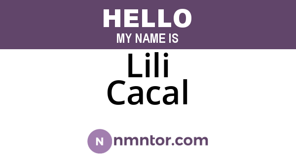 Lili Cacal