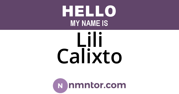 Lili Calixto