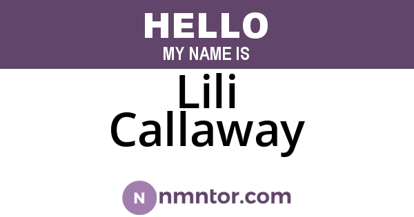 Lili Callaway