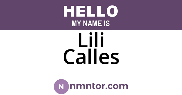Lili Calles