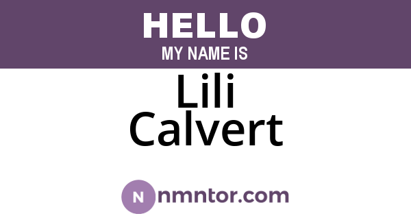 Lili Calvert