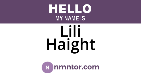 Lili Haight