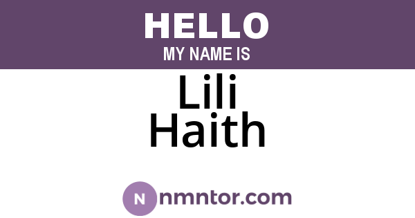 Lili Haith