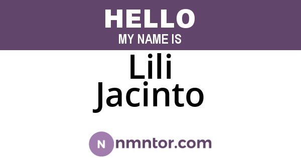 Lili Jacinto