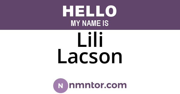 Lili Lacson