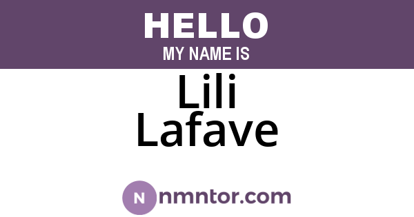 Lili Lafave