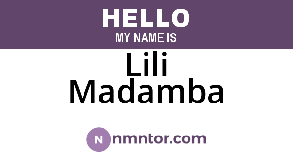 Lili Madamba