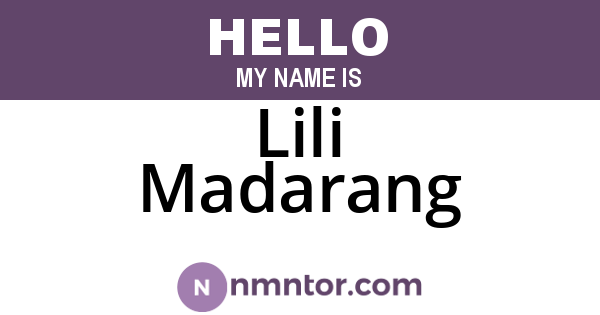 Lili Madarang