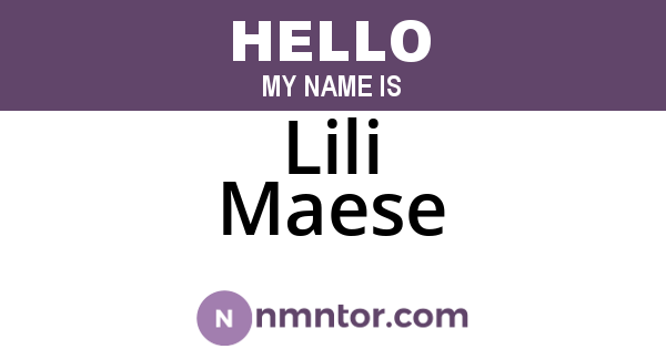 Lili Maese
