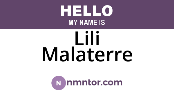 Lili Malaterre