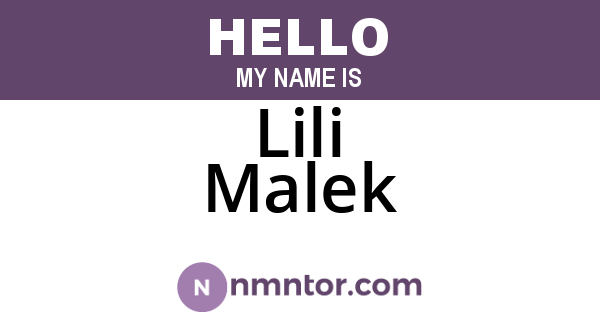 Lili Malek
