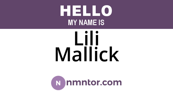 Lili Mallick
