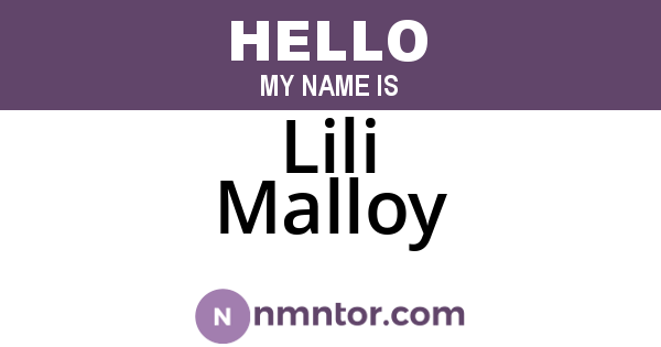 Lili Malloy