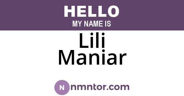 Lili Maniar