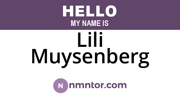 Lili Muysenberg