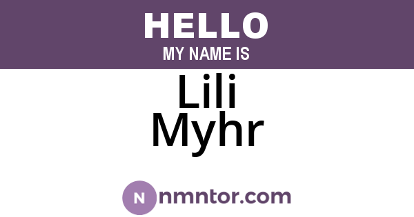 Lili Myhr
