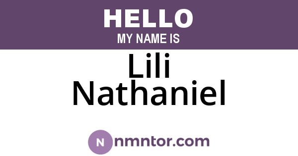 Lili Nathaniel