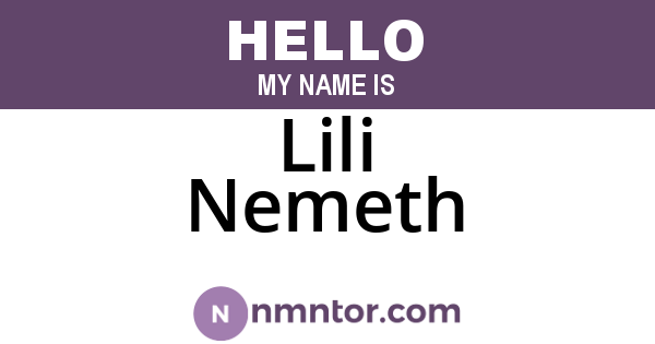 Lili Nemeth