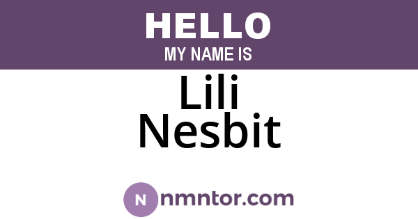 Lili Nesbit