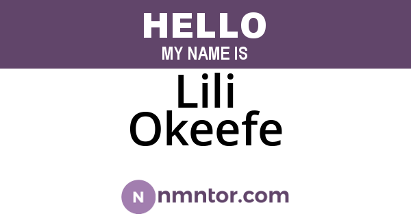 Lili Okeefe