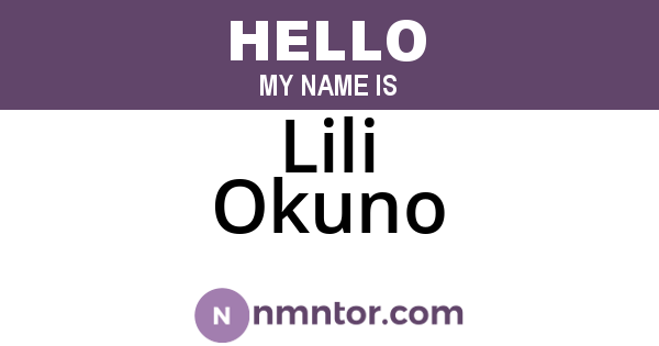 Lili Okuno