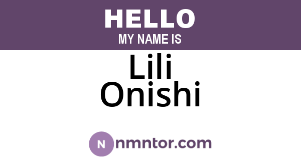 Lili Onishi