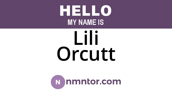 Lili Orcutt