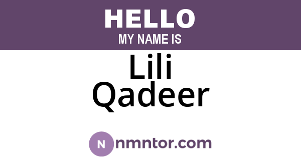 Lili Qadeer