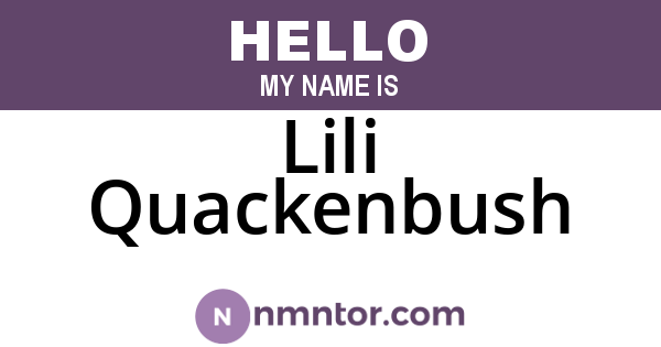 Lili Quackenbush