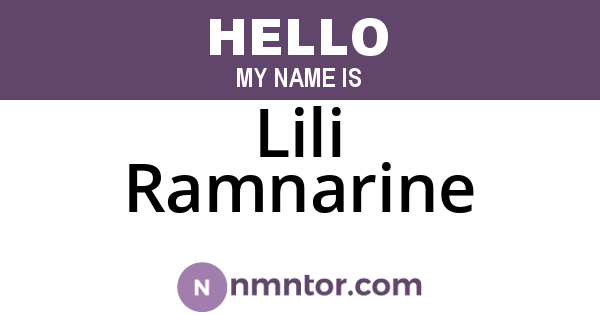 Lili Ramnarine